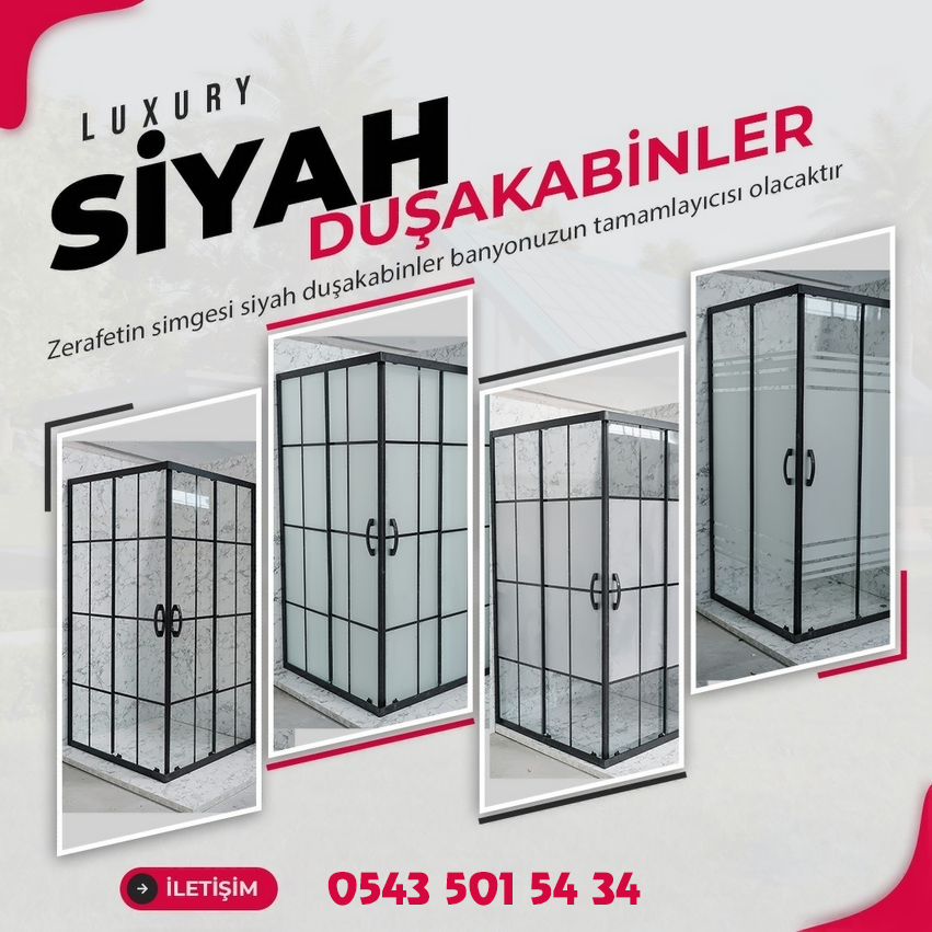 Duşakabinci Siyah Duşakabin Modelleri Uygun Duşakabin